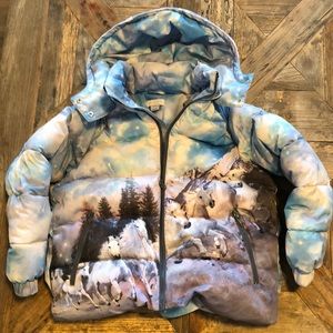 Stella McCartney Girls Winter Horse Puffer Jacket size 10
